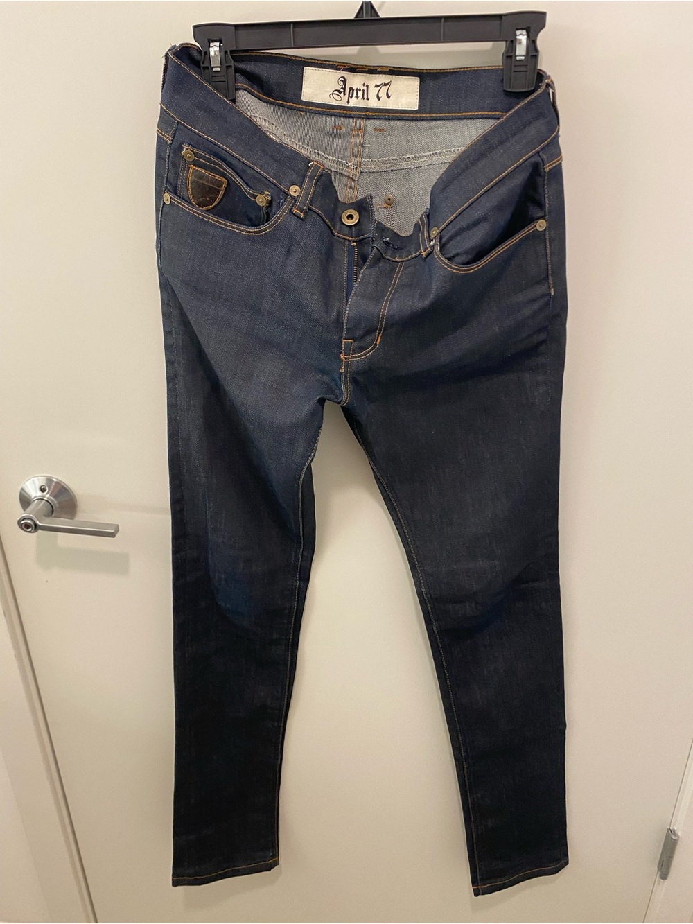 April77 Joey Ramone French Men's Skinny Jeans in Dark Indigo